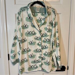 munki munki | Flannel Penguin Pajama Set, Size 2X - EUC